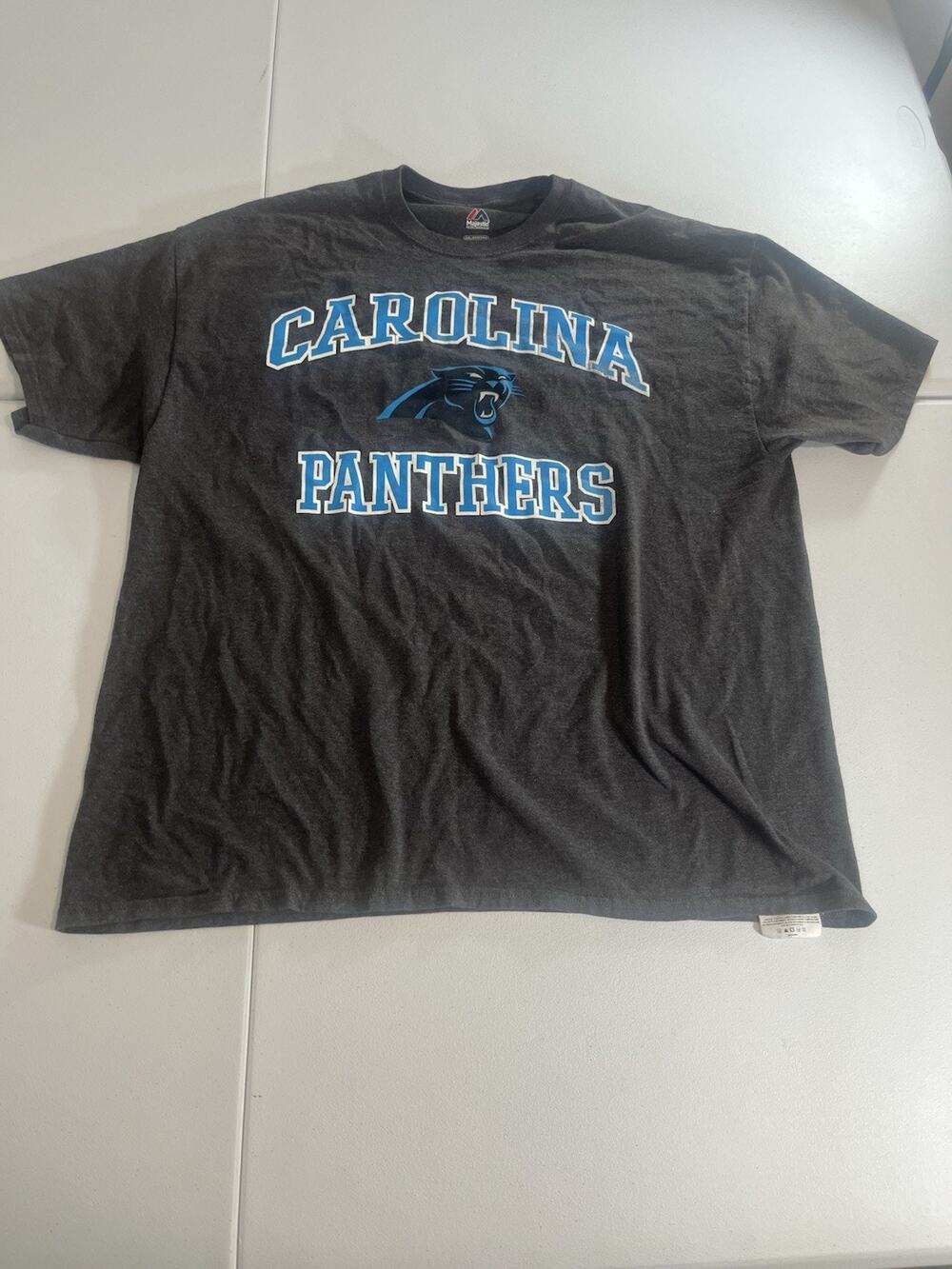 Carolina Panthers T Shirt Size 2xl Majestic Brand NFL Football Short Sleeve